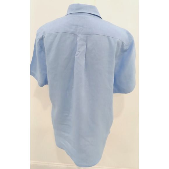 Vince Men's Blue Linen Short Sleeve Classic‎ Fit Casual Button Down Shirt Size S - Picture 2 of 7